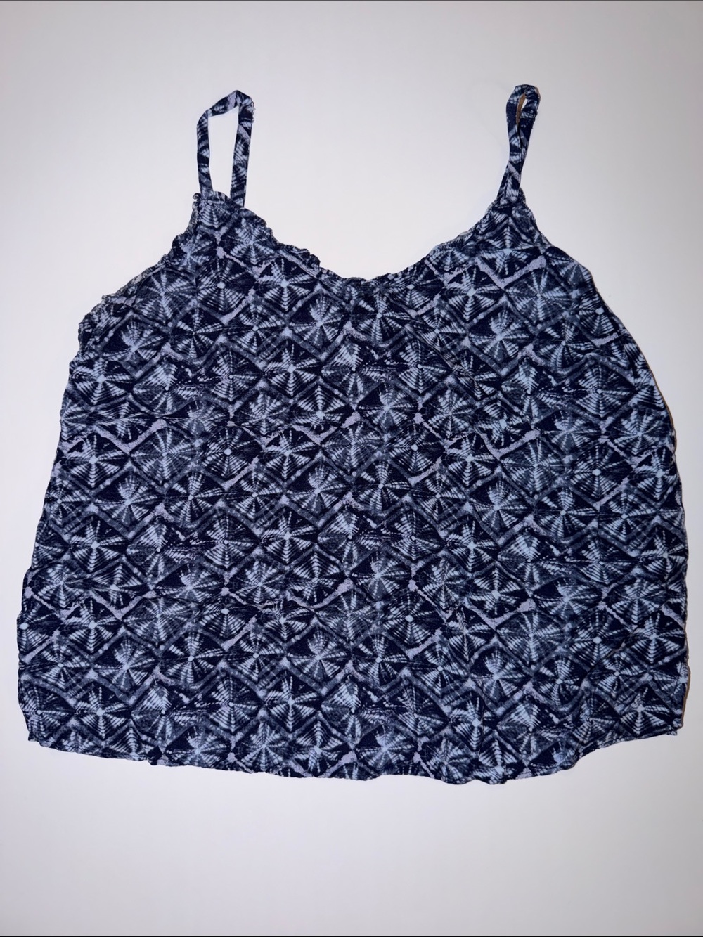 Old Navy - Navy & White Geometric Spaghetti Strap Camisole